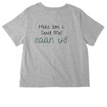 Go where Grace is needed., a Athletic Heather Women's Heavyweight Tee (back-view)