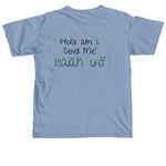 Go where Grace is needed., a Washed Denim Comfort Colors Youth Tee (back-view)