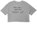 Go where Grace is needed., a Athletic Heather Women?s Cropped Cotton Tee (back-view)