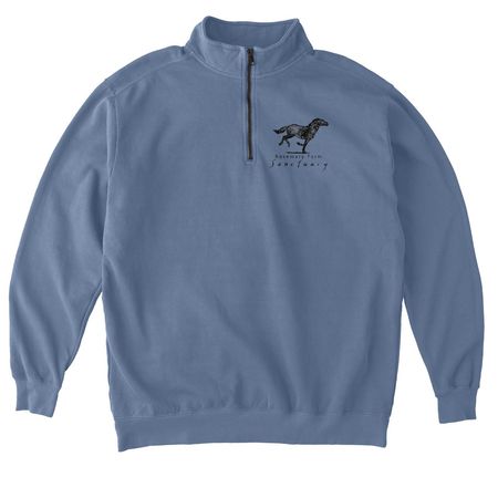 The RF logo tee!, a Blue Jean Comfort Colors Quarter Zip Pullover