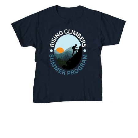Rising Climbers Summer Program, a Navy Youth Unisex Tee