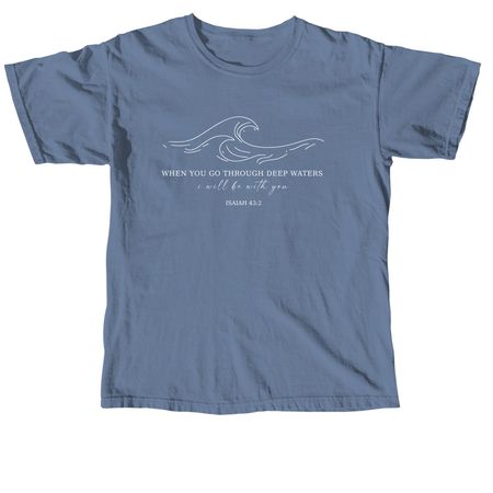 Never Alone, a Blue Jean Comfort Colors Unisex Tee