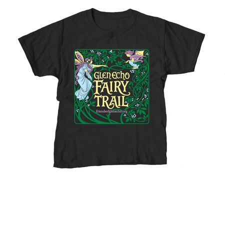 Glen Echo Fairy Trail, a Black Youth Unisex Tee