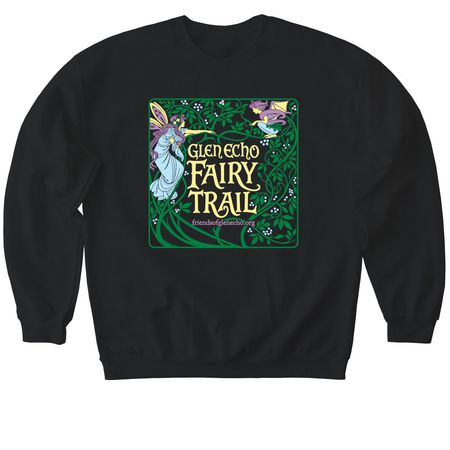 Glen Echo Fairy Trail, a Black Softstyle Crewneck Sweatshirt