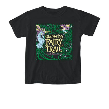 Glen Echo Fairy Trail, a Black Comfort Colors Youth Tee