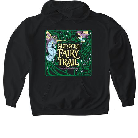 Glen Echo Fairy Trail, a Black Gildan Softstyle Pullover Hoodie