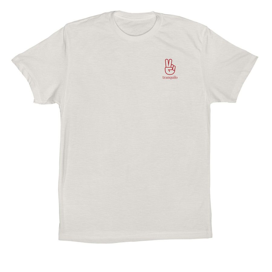 Tranquilo, a Vintage White Premium Cotton Tee