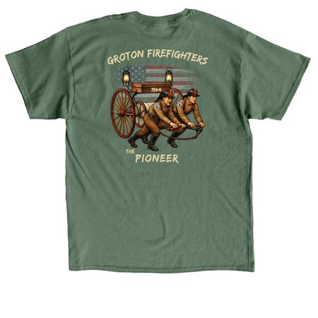 The Pioneer: The Age Of Hose Carts, a Military Green Classic Unisex Tee