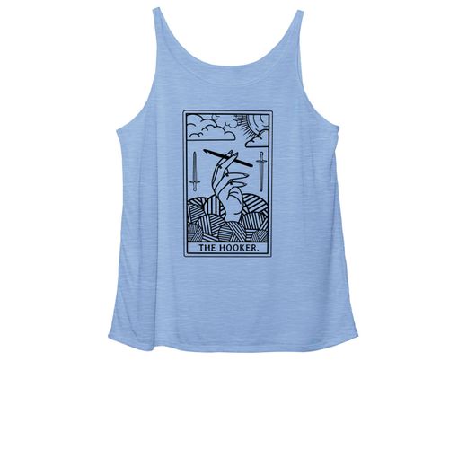 The Hooker Outline Edition Blue Triblend Women's Slouchy Tank