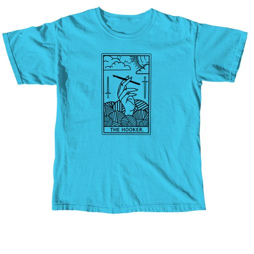 The Hooker Outline Edition Lagoon Blue Comfort Colors Tee