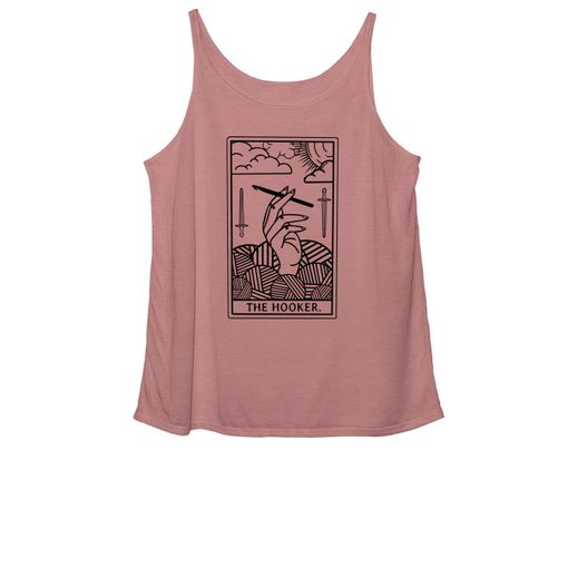 The Hooker Outline Edition Mauve Women's Slouchy Tank