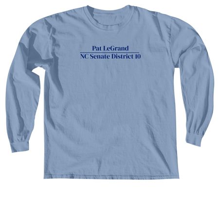 Business on the Front/Party on the Back, a Washed Denim Comfort Colors Long Sleeve Tee