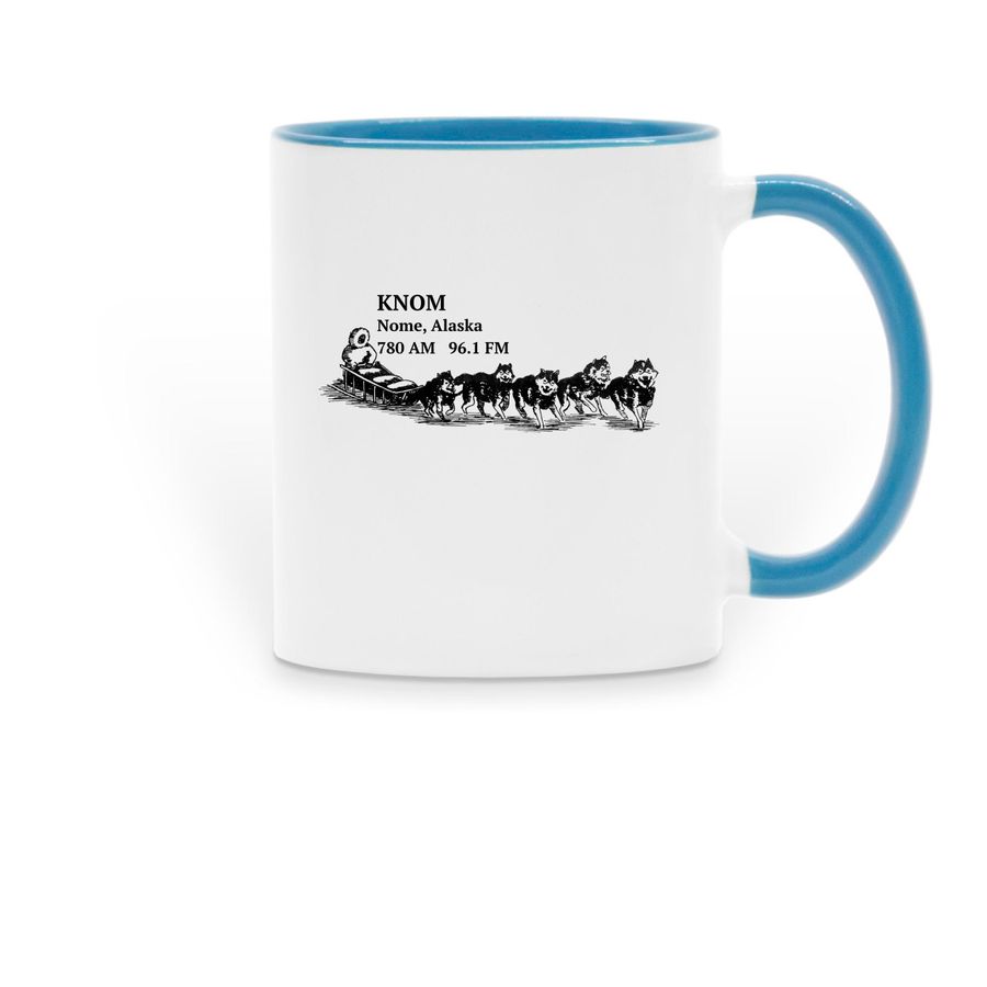 Vintage Collection, a Light Blue Two-Tone Ceramic Mug