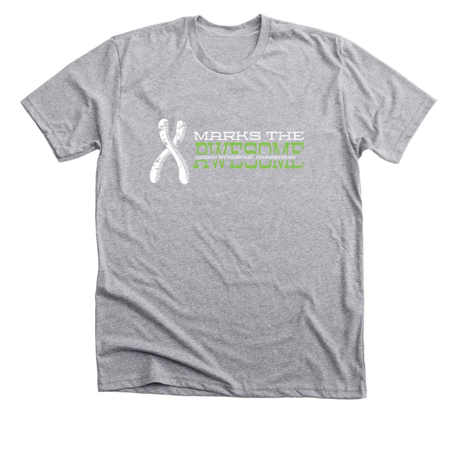 The X Marks the Awesome, a Athletic Heather Premium Unisex Tee