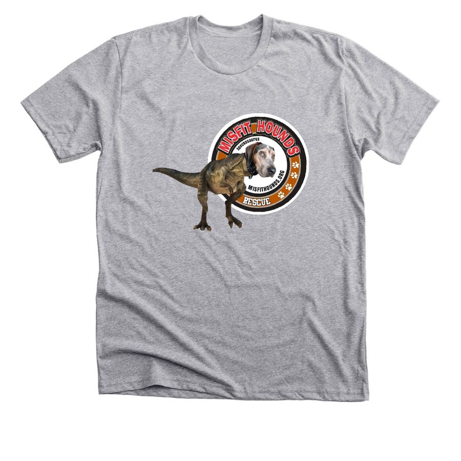 Misfit Hounds Speckosaurus&nbsp;, a Athletic Heather Premium Unisex Tee