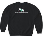 Athletes for Accessibility, a Black Softstyle Crewneck Sweatshirt (back-view)