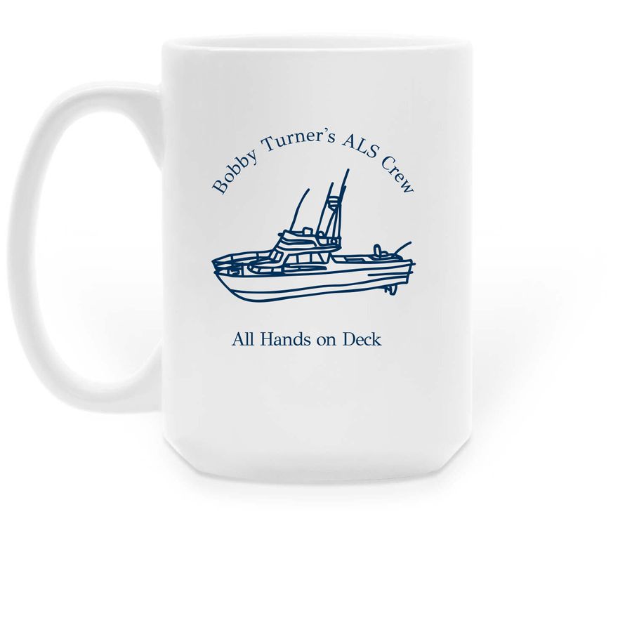 BT's ALS Crew Mug, a White Large Coffee Mug (back-view)