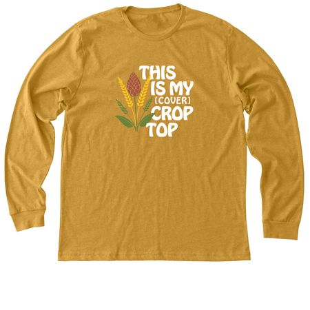 (Cover) Crop Top, a Heather Mustard Premium Long Sleeve Tee