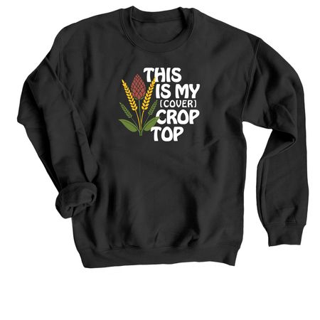 (Cover) Crop Top, a Black Crewneck Sweatshirt
