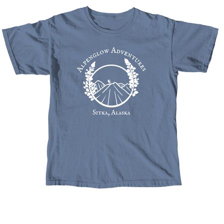 White Logo Apparel, a Blue Jean Comfort Colors Unisex Tee
