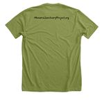 Stronger Together, a Heather Green Premium Unisex Tee (back-view)