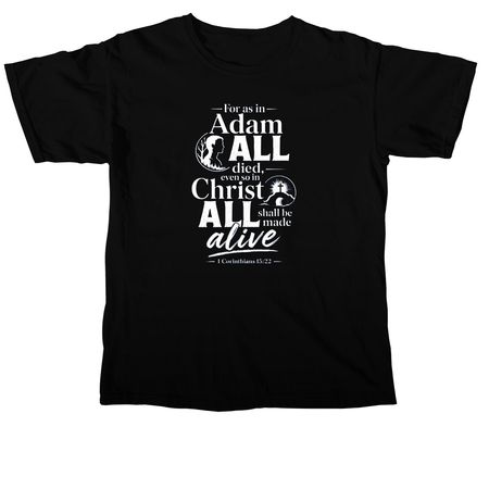 1 Cor 15:22, a Black Comfort Colors Unisex Tee