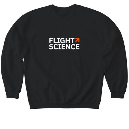 Flight Science Shirts, a Black Softstyle Crewneck Sweatshirt