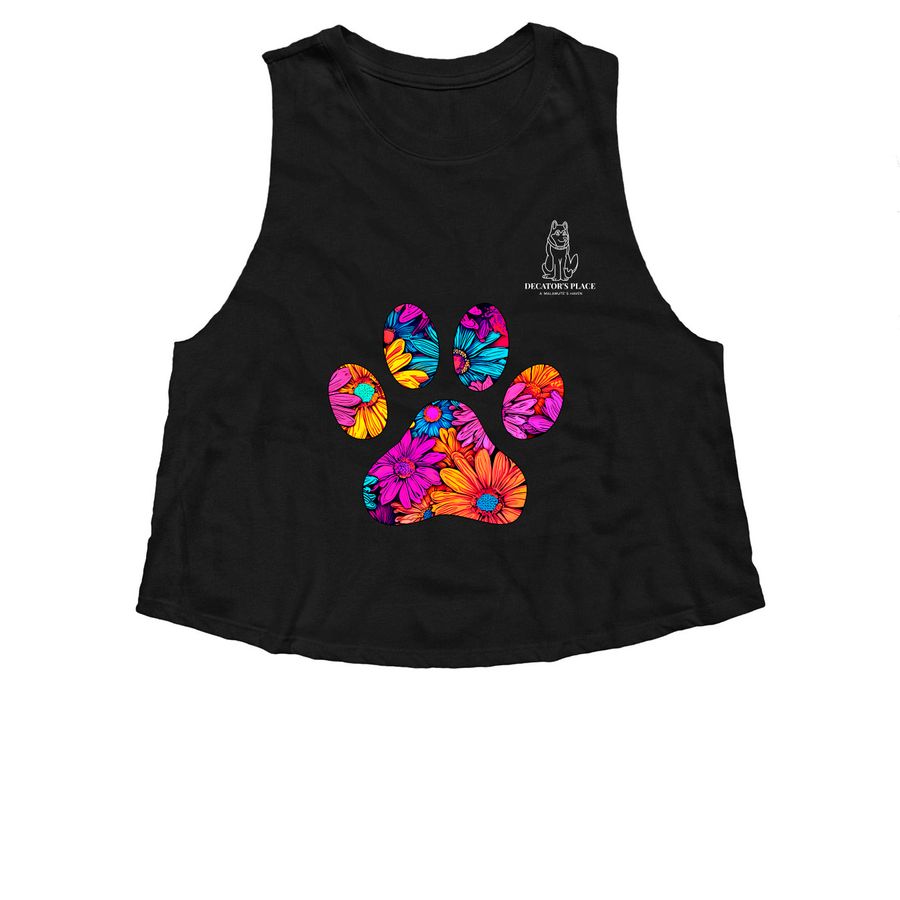 Funding, a Solid Black Blend Women?s Cropped Racerback Tank