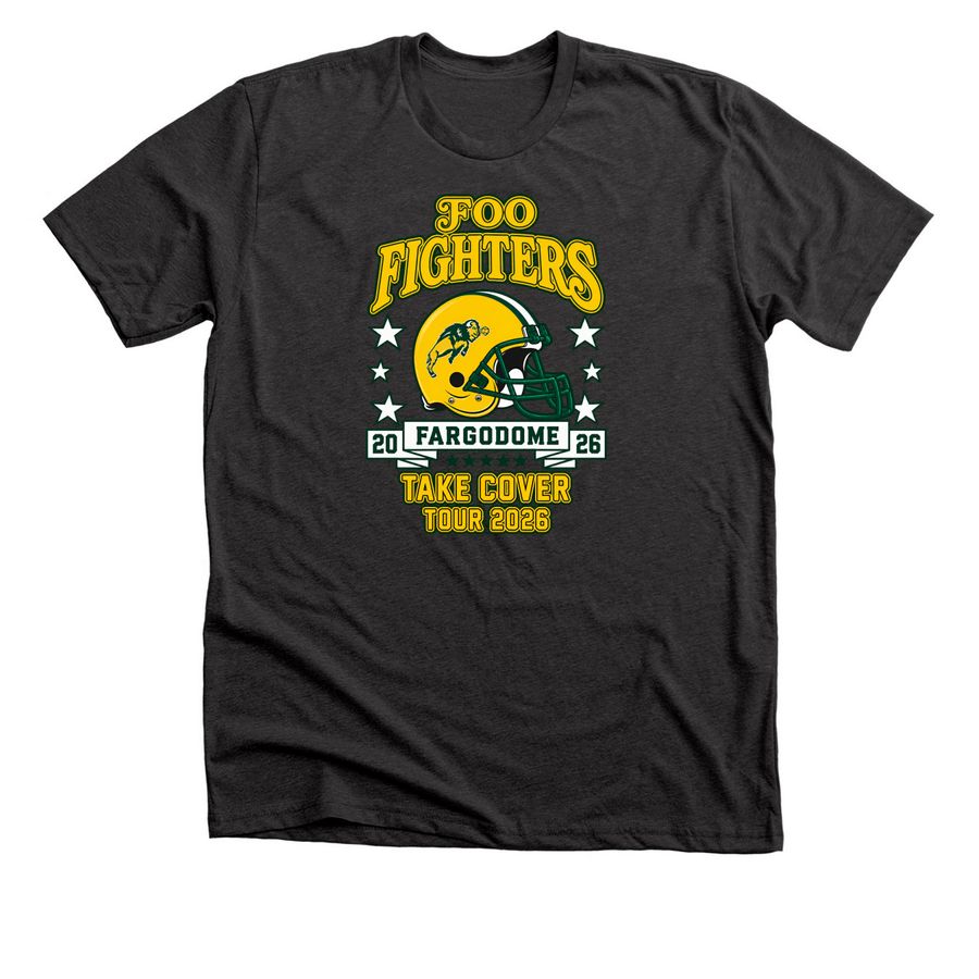 Foo Fighters Concert T Shirt, a Dark Grey Heather Premium Unisex Tee