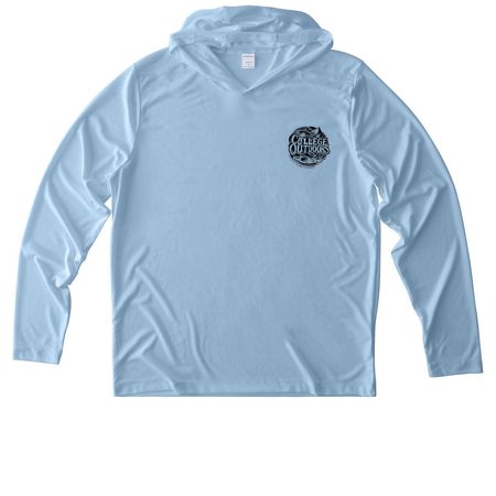 Activewear and Sun Shirts, a Light Blue UV Performance Long Sleeve Hoodie