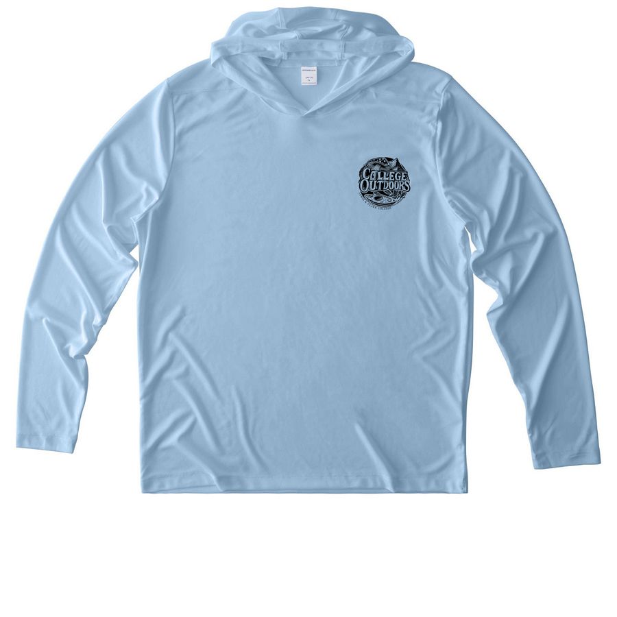 Activewear and Sun Shirts, a Light Blue UV Performance Long Sleeve Hoodie