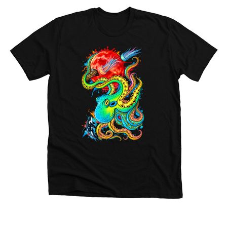 One of a kind octopus, a Solid Black Blend Premium Unisex Tee
