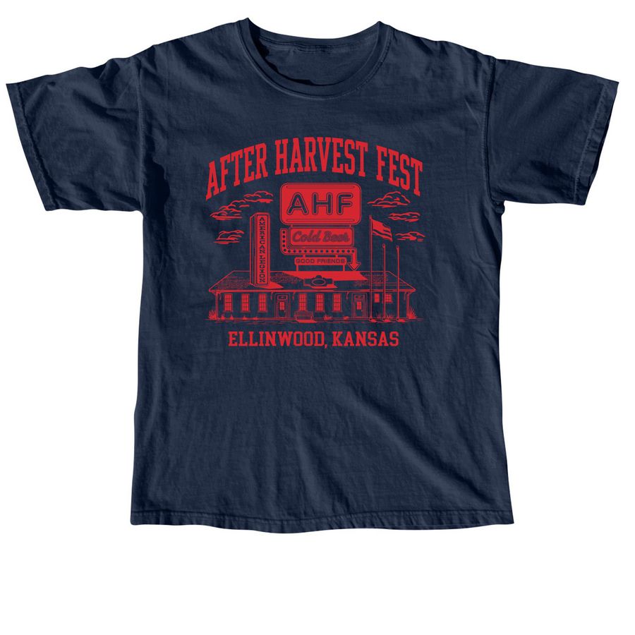 After Harvest Fest Tee Front Print&nbsp;, a True Navy Comfort Colors Unisex Tee