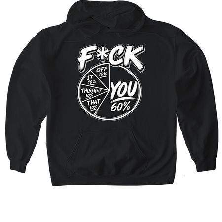 No F*cks Given, a Black Gildan Softstyle Pullover Hoodie