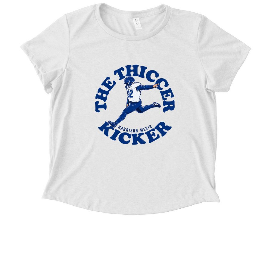 the thicker kicker t shirt, a Bright White Allmade Eco Triblend Women?s Scoop Neck Tee
