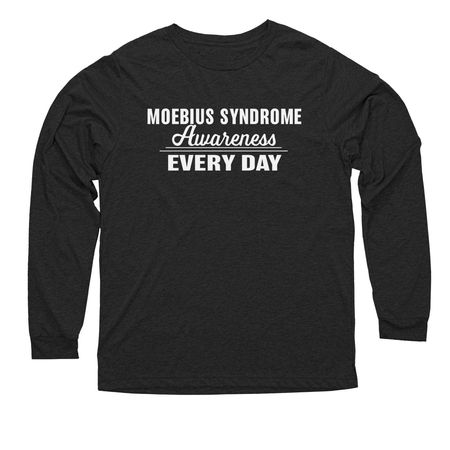 Moebius Syndrome Awareness Every Day Shirts, a Vintage Black Triblend Long Sleeve Tee