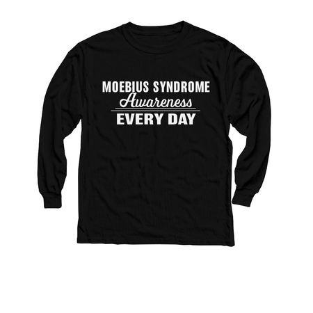 Moebius Syndrome Awareness Every Day Shirts, a Black Youth Long Sleeve Tee