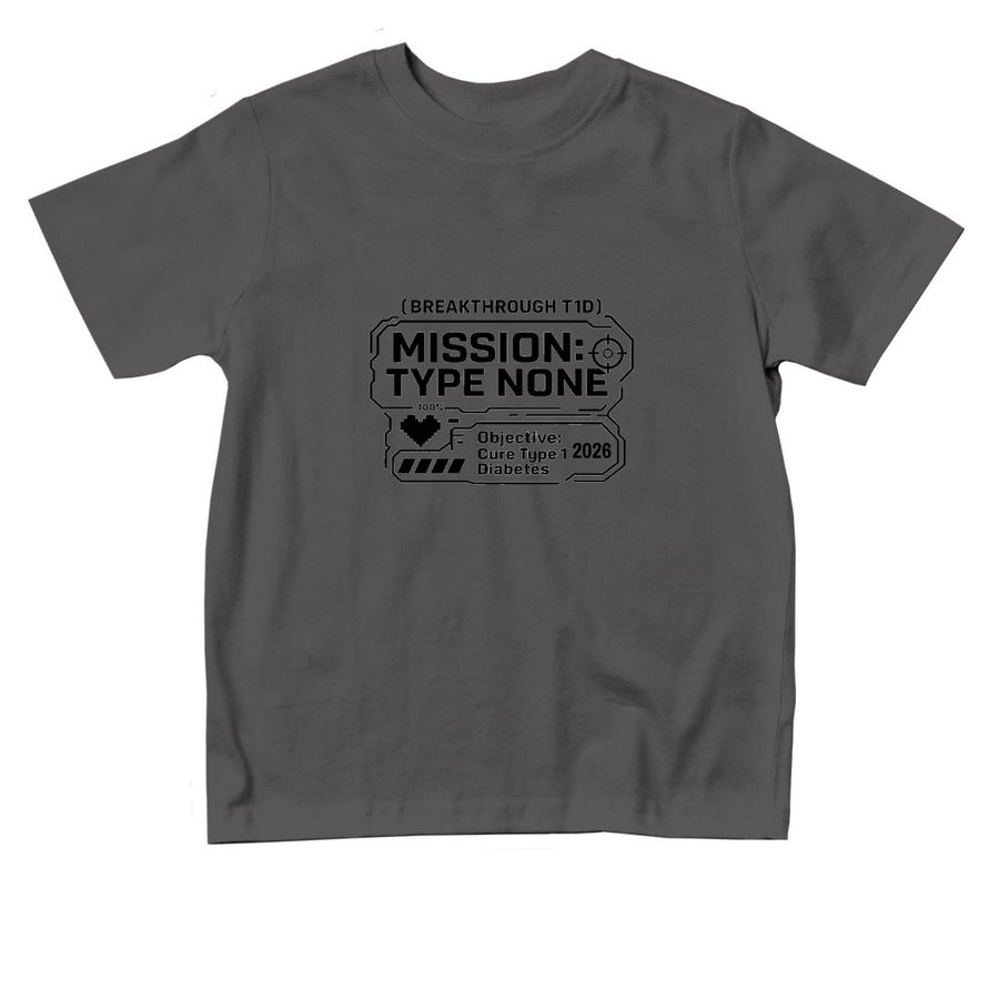 Mission: Type None - Toddler, a Charcoal Toddler Tee