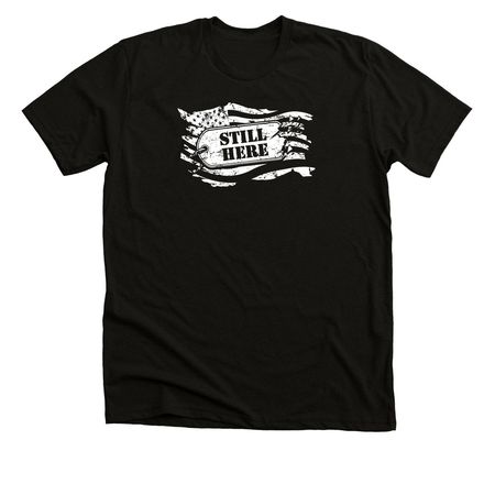 Mission Roll Call (Still Here), a Black Heather Premium Unisex Tee