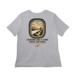 Sober Motivation, a Solid Athletic Grey Women?s Relaxed Cotton Tee (back-view)