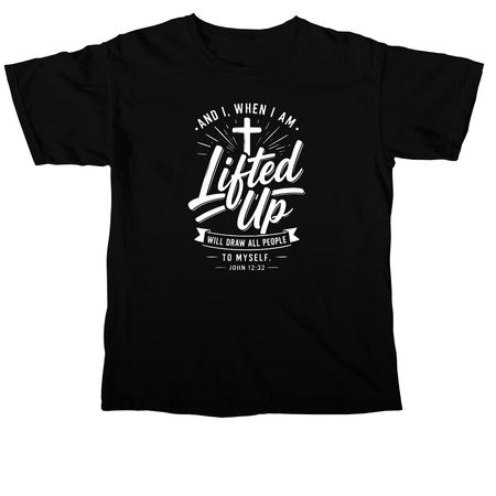 John 12:32, a Black Comfort Colors Unisex Tee