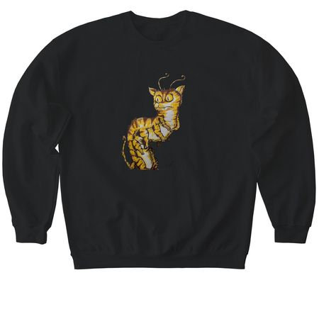 CAT-ERPILLAR&nbsp;, a Black Softstyle Crewneck Sweatshirt