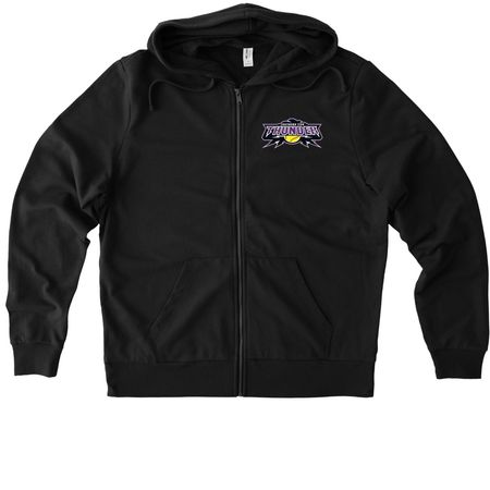 Thunder, a Deep Black Allmade Organic French Terry Zip Up Hoodie