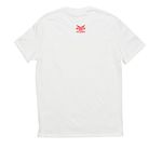 TREAD Performance Tee ?, a Bright White Allmade Eco Triblend Unisex Tee (back-view)