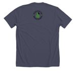 Pearland ISD 2026-27, a Heather Midnight Navy Premium Unisex Tee (back-view)