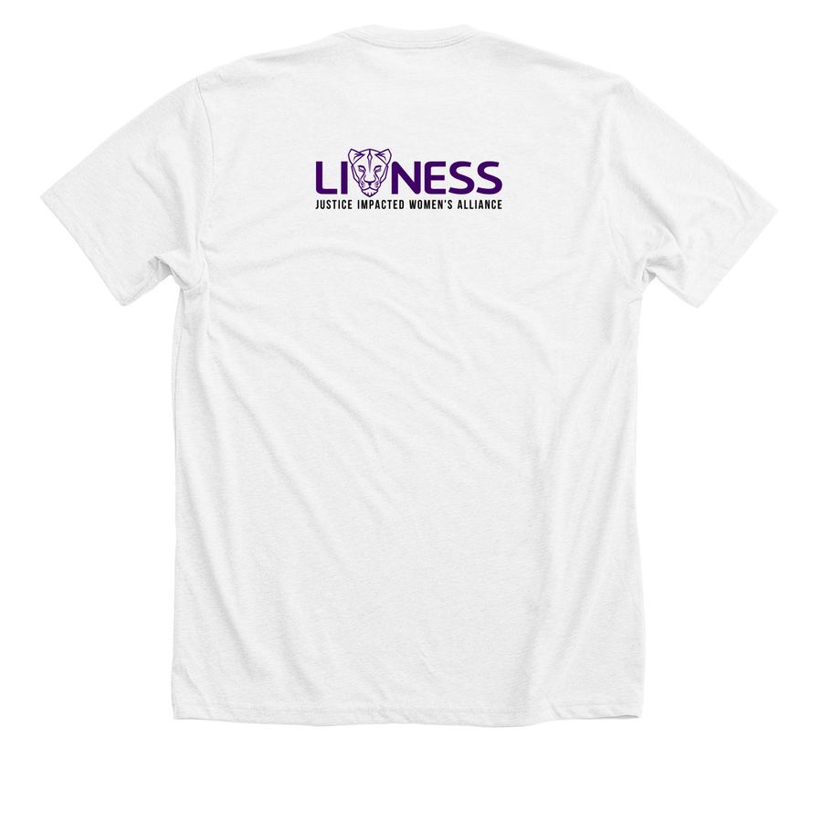 Freedom Looks Good On Me Apparel, a Solid White Blend Premium Unisex Tee (back-view)
