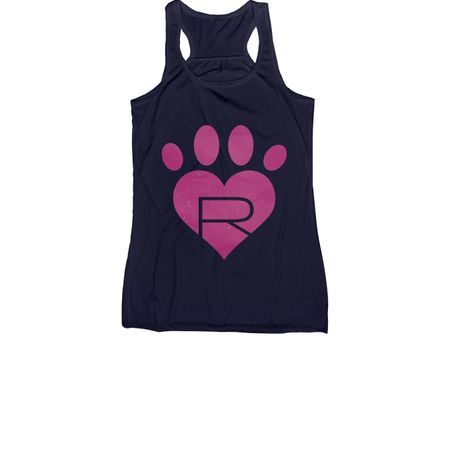 Rrrrescue Basic Tees, a Navy Women's Racerback