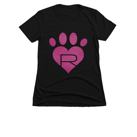 Rrrrescue Basic Tees, a Black Women's Slim Fit Tee