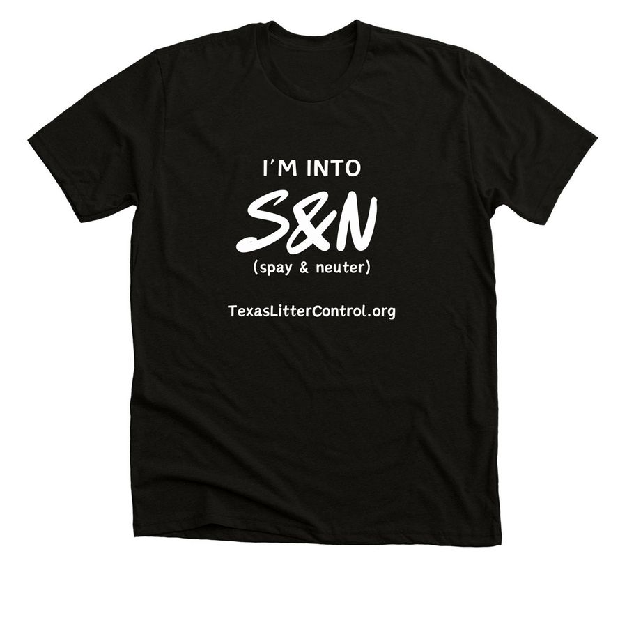 I'm into spay & neuter, a Solid Black Blend Premium Unisex Tee