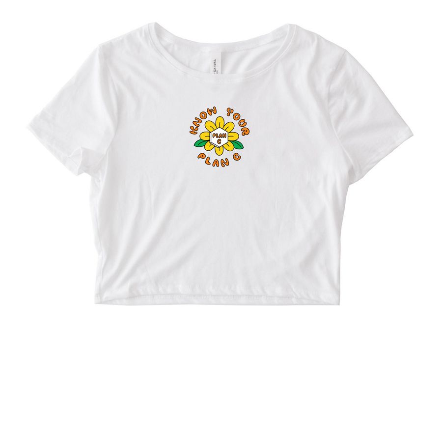 Power in Your Hands, a White Women's Fitted Cropped Tee